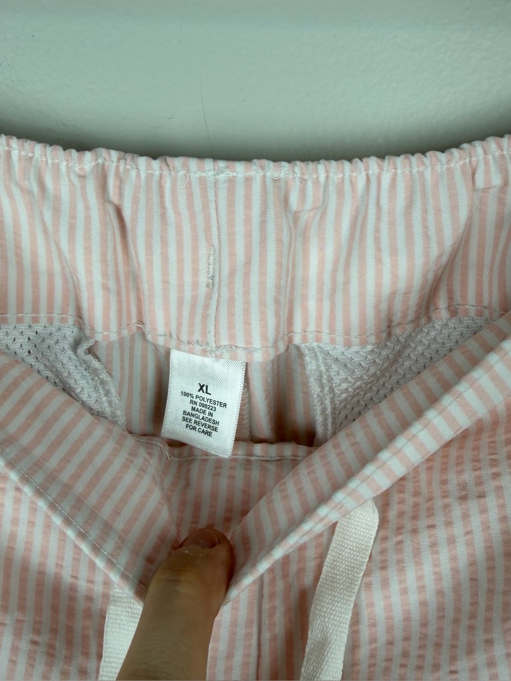 Women’s Pink Ribbed Drawstring Shorts - Picture 5 of 9
